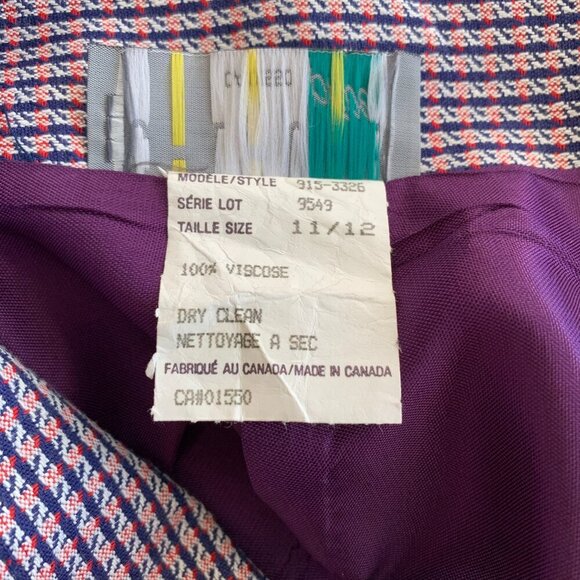 Vintage Geometric Houndstooth Knee Length Pencil Skirt - Picture 9 of 12